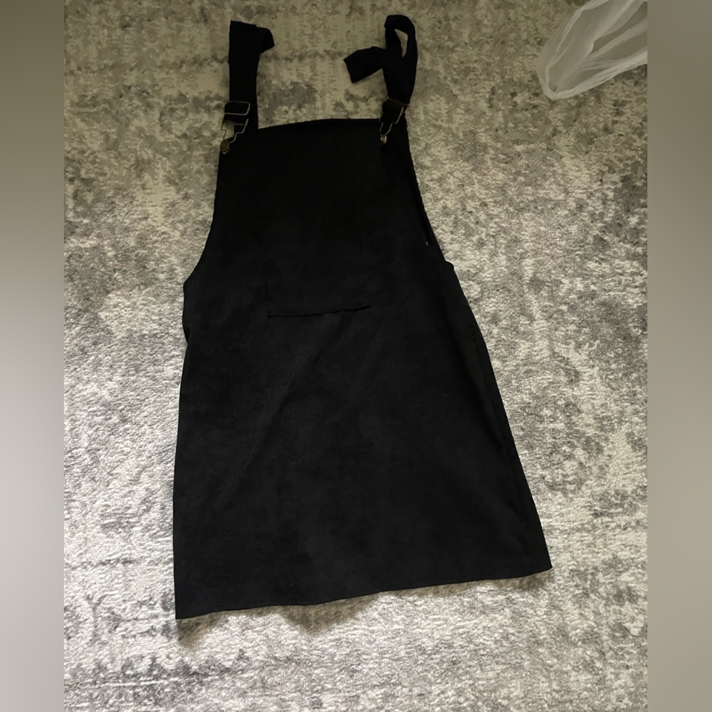 SHEIN black thin corduroy dress